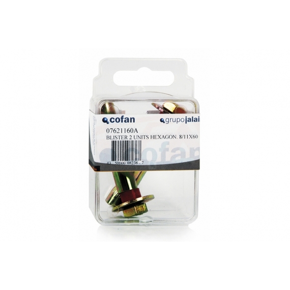 BL 2 UDS TACO METAL HEXAG 8/10X60 venta unitaria