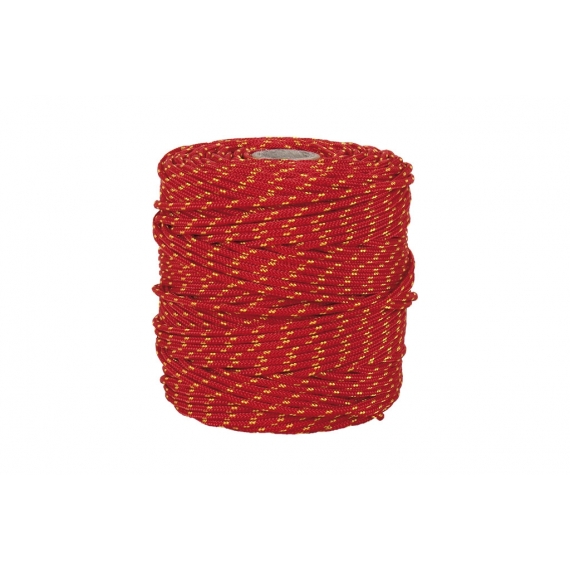 CORDON TRENZADO HIPPIE ROJO/AMARILLO 3mm X 25 mts