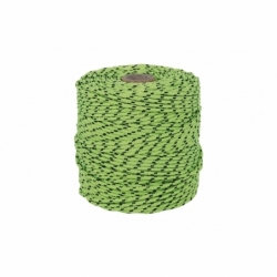 CORDON TRENZADO HIPPIE VERDE/NEGRO 3mm X 100 mts