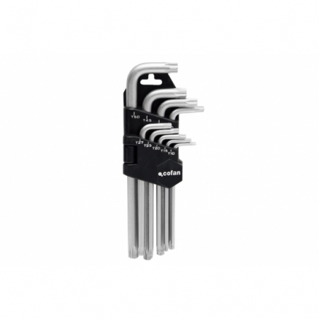 JGO 9 LLAVES ACODADAS TORX (T-10 - T-50)