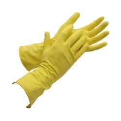 GUANTE LATEX AMARILLO FLOCADO T-7,5 (M ) venta unitaria