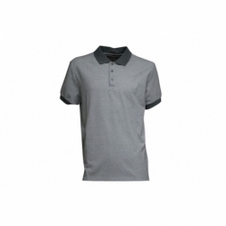 POLO 2 TONOS VERDON 160gms/m GRIS-NEGRO TALLA L