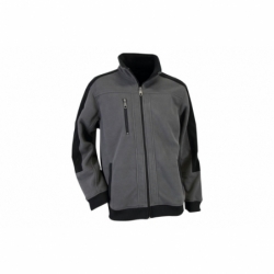 CHAQUETA POLAR WALKER 370gms/m GRIS-NEGRO TALLA L