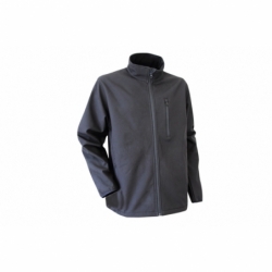 CHAQUETA SOFT SHELL NEGRA LISTER 340g/m TALLA L