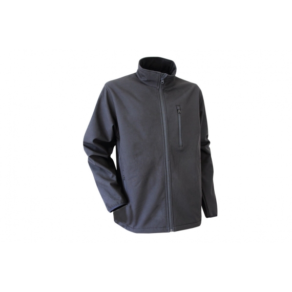 CHAQUETA SOFT SHELL NEGRA LISTER 340g/m TALLA XXL