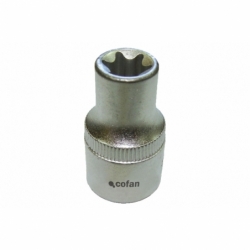 LLAVE DE VASO 1/4 TORX HEMBRA E-4