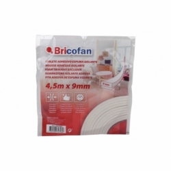ROLLO BURLETE ADHESIVO ESPUMA BLANCA 4,5mX9mm