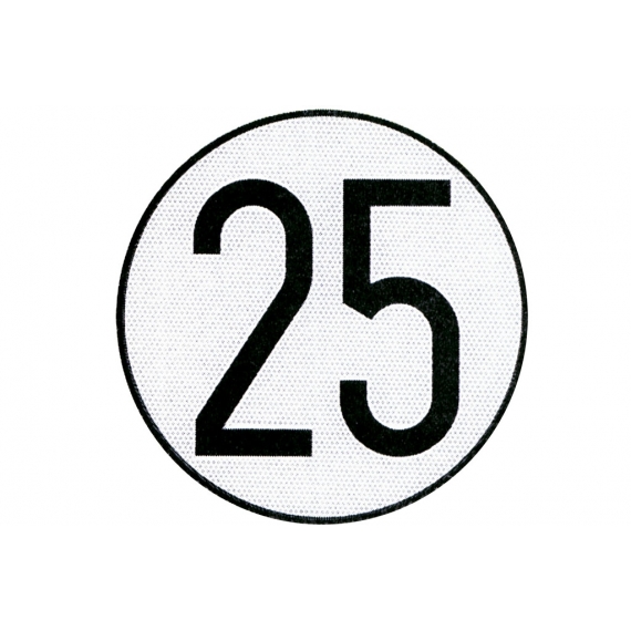 PLACA DE VELOCIDAD HOMOLOGADA 25