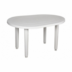 MESA OVAL BLANCA 130X90cm