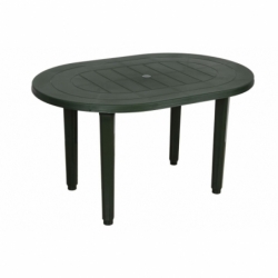 MESA OVAL VERDE 130X90cm
