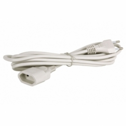 PROLONGADOR BIPOLAR 10A250V ESPIGAø4 CABLE 5M BLANCO