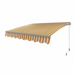 TOLDO MOD. NQ001 COLOR AMAR/BLANCO 4x3,0mts MANUAL