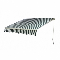 TOLDO MOD. NQ001 COLOR VERDE-BLANCO 4x3,0mts MOTOR