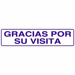 SEÑAL GLASSPACK ADHESIVA 250X62MM.