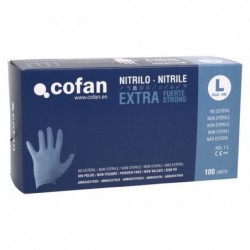 CAJA 100 UDS. GUANTES NITRILO EXTRA FUERTE T - L