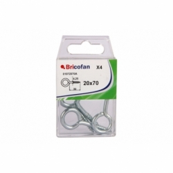 BL 4 UDS. 20X70 ZINCADO
