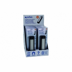 EXPOSITOR 12 UDS LINTERNA 72 LED IMAN/GANCHO